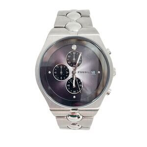 Fossil Men’s Watch Arkitekt Black Bezel Quartz FS 2919 Stainless Steel 50 Meters